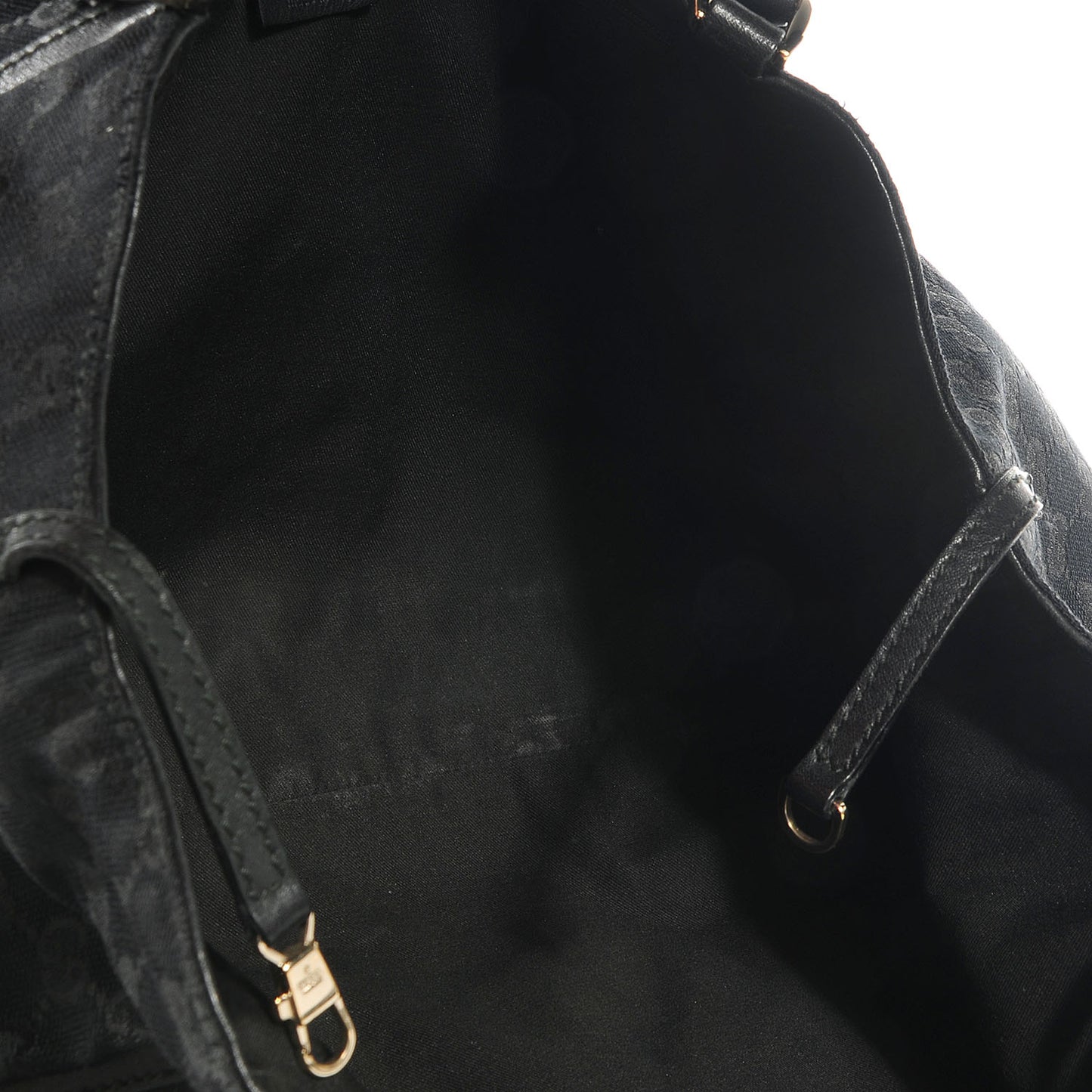 Monogram D Gold Large Shoulder Bag Black