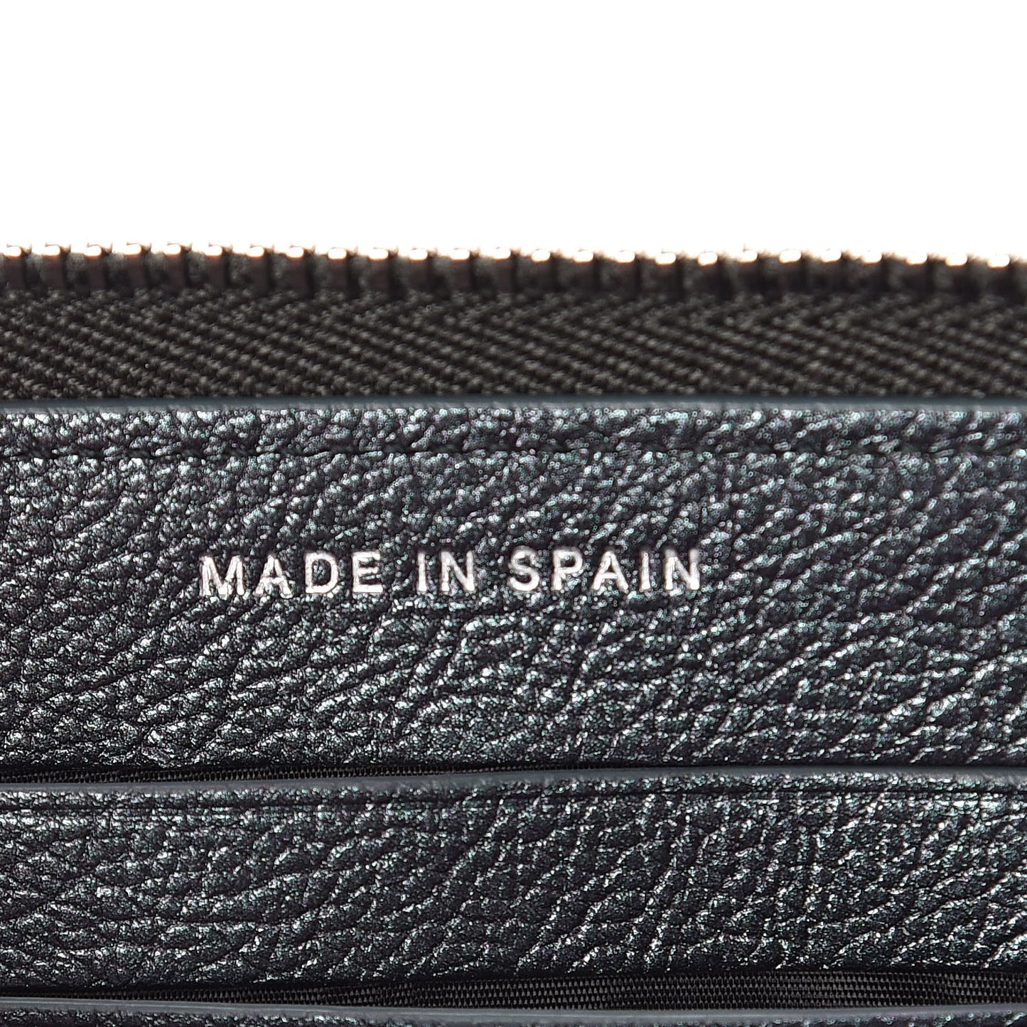 Iridescent Goatskin Quilted Small Zip Around Wallet Purple