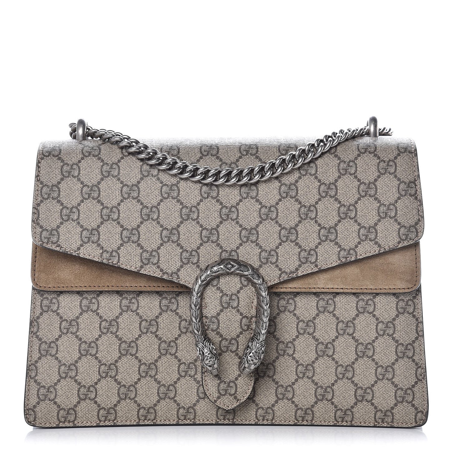 GG Supreme Monogram Medium Dionysus Shoulder Bag Taupe