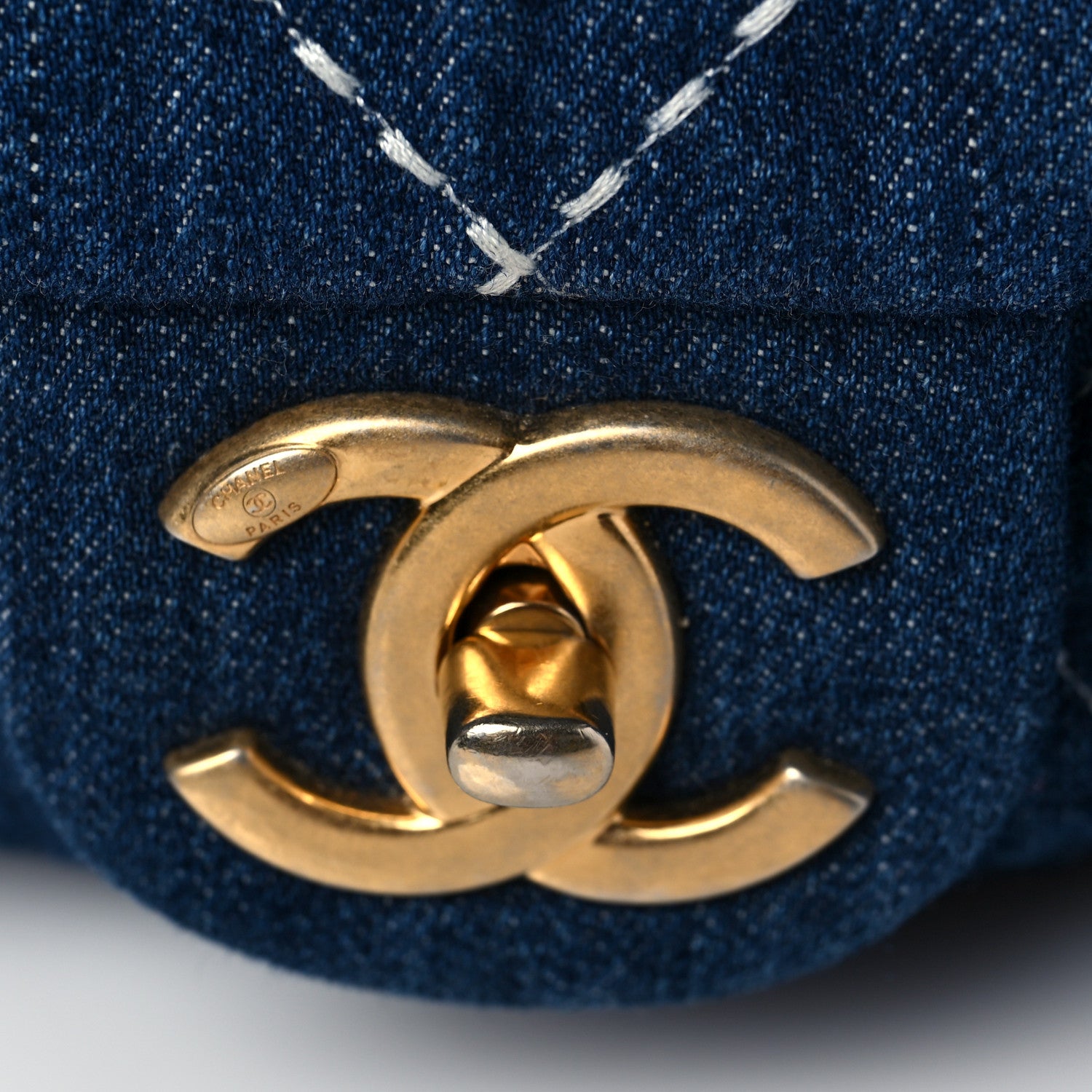 Chanel Denim Quilted Medium Denim Trip Single Flap Blue 8 of 9