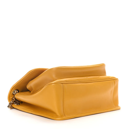 Saint Laurent Lambskin Matelasse Monogram Medium Niki Chain Satchel Yellow 4 of 17