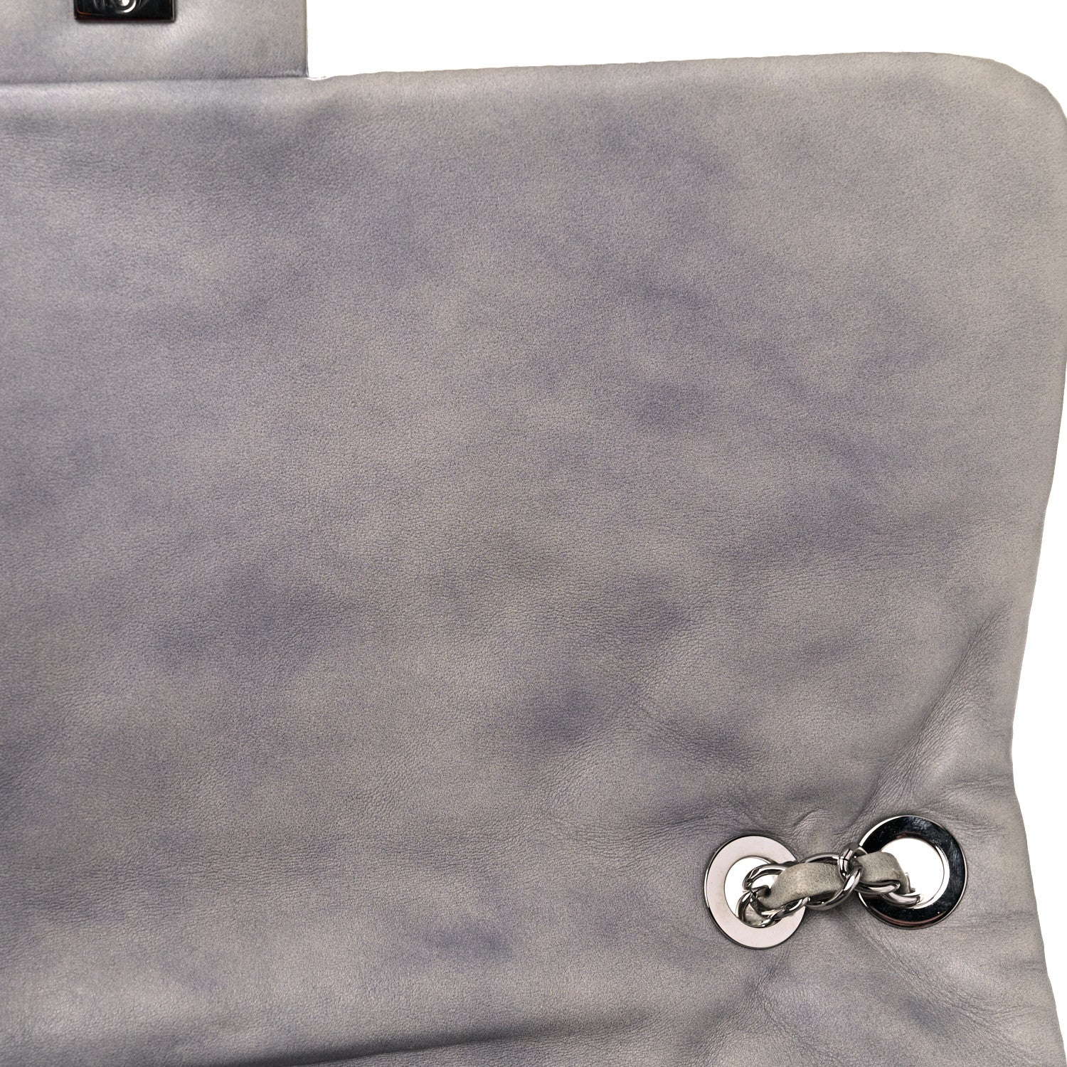 Chanel Lambskin Quilted Jumbo Coco Rain Flap Grey 20 of 26