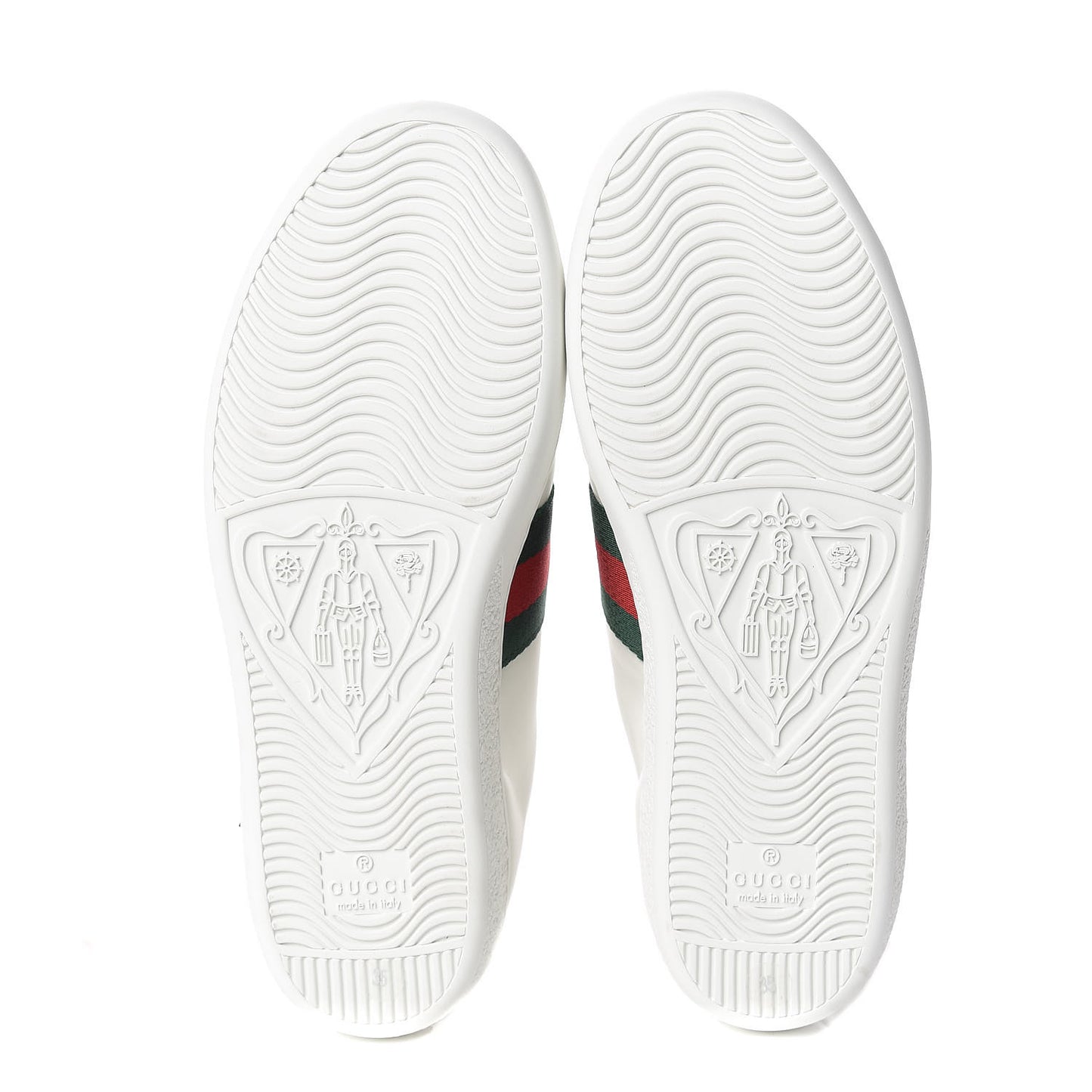 Calfskin Web Floral Embroidered Ace Sneakers 35 White