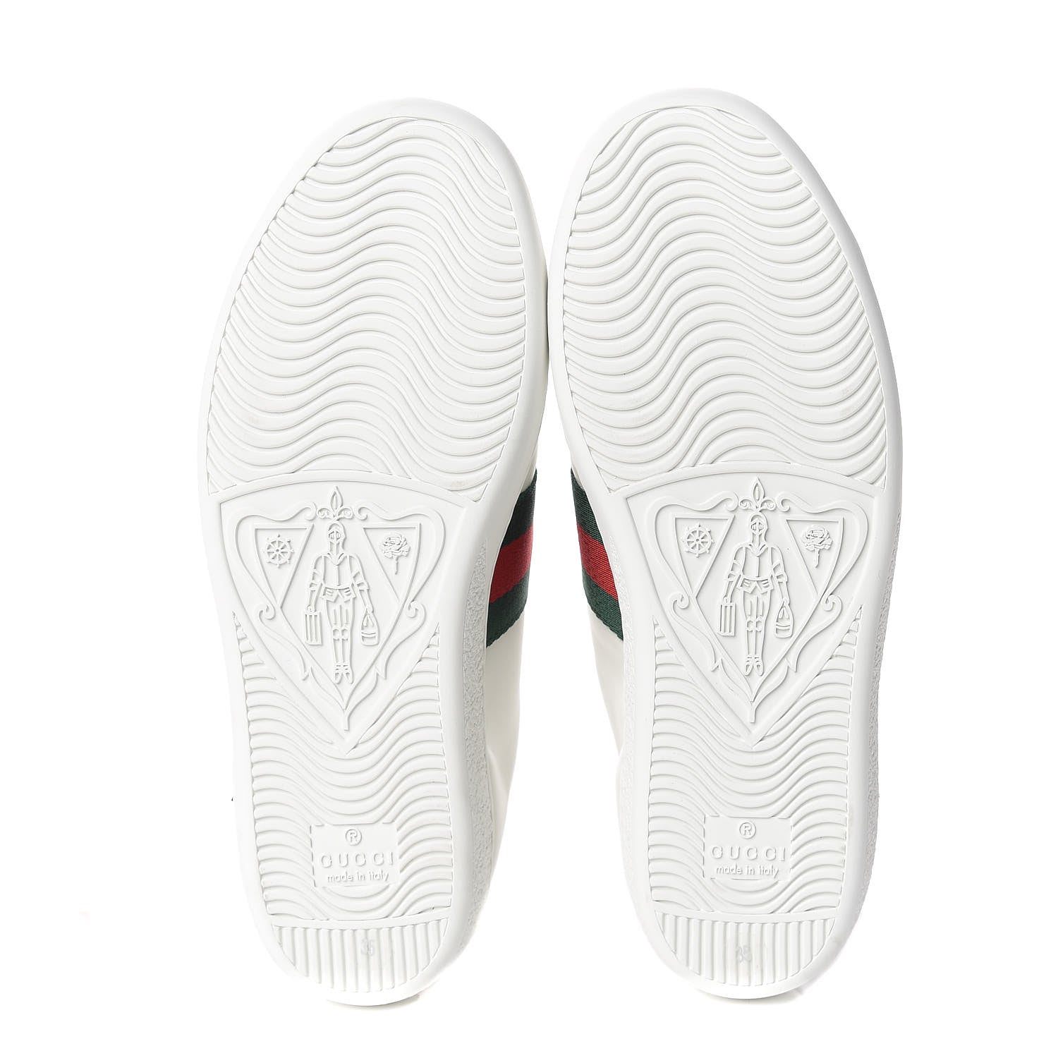 Gucci Calfskin Web Floral Embroidered Ace Sneakers 35 White 5 of 9