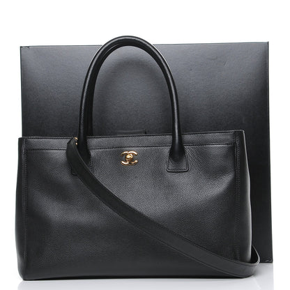 Chanel Calfskin Cerf Shopper Tote Black 9 of 9