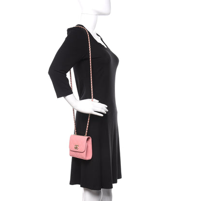 Chanel Lambskin Quilted Mini Trendy CC Clutch With Chain Pink 2 of 10