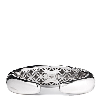 David Yurman Sterling Silver Diamond Hinge Cuff Bracelet 3 of 4