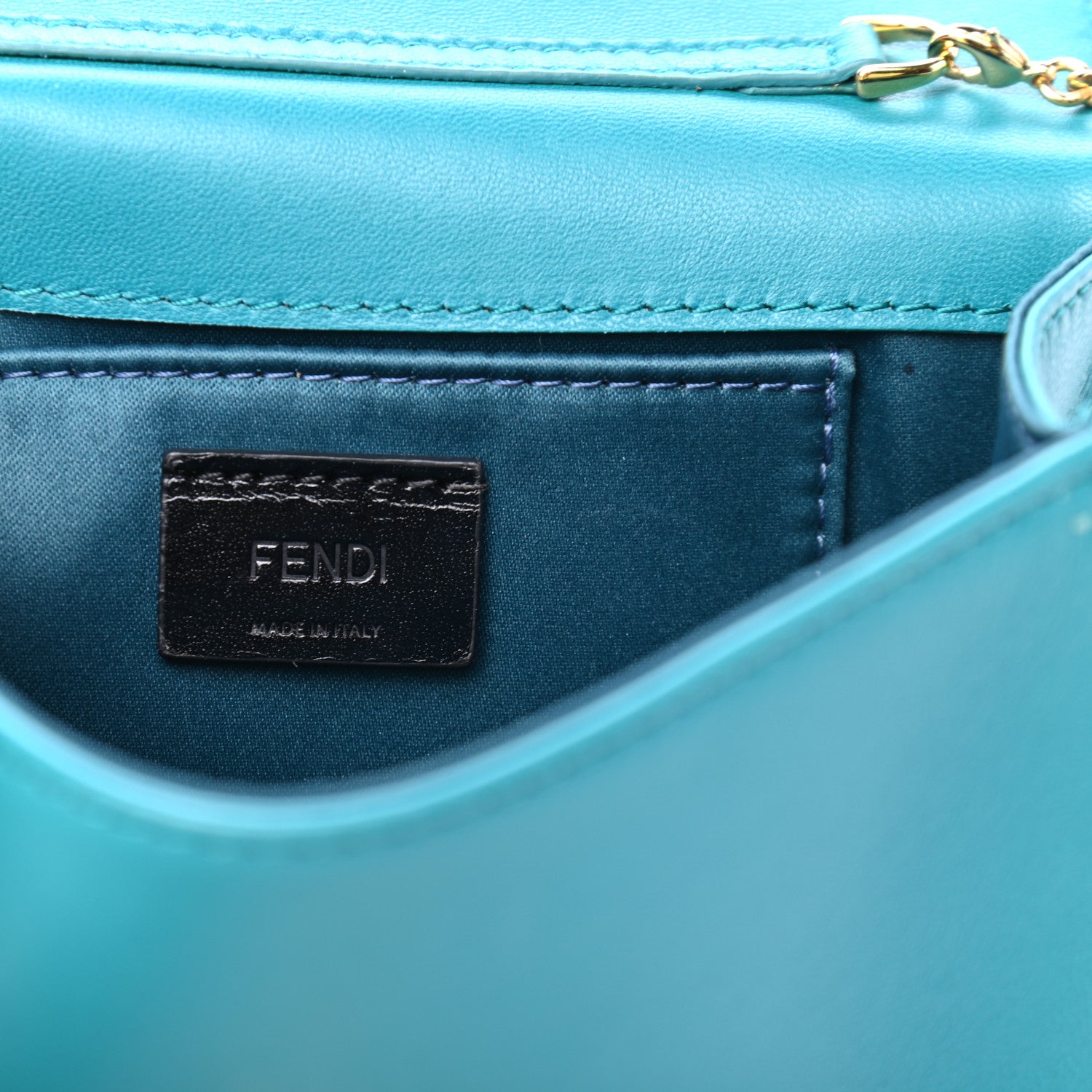 Fendi Shiny Nappa Mini Rush Clutch Lago 5 of 6