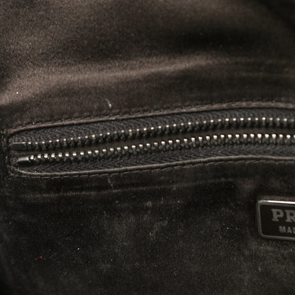 Prada Spazzolato Flap Shoulder Bag Rosso 13 of 26