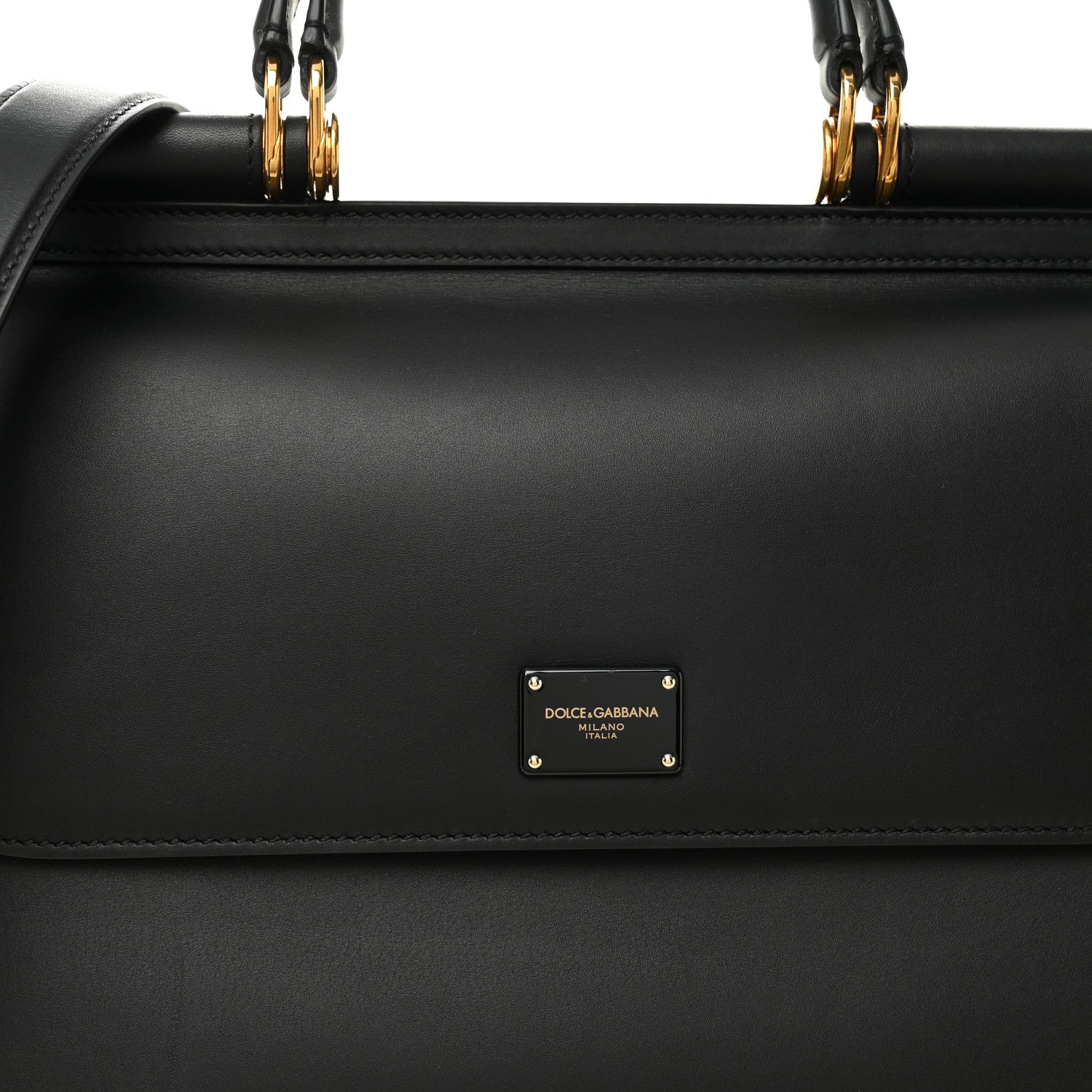 Dolce & Gabbana Vitello Morbido Large Sicily 58 Bag Black 1804922