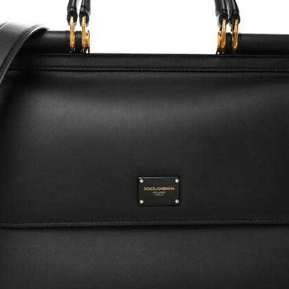 Dolce & Gabbana Vitello Morbido Large Sicily 58 Bag Black 7 of 9