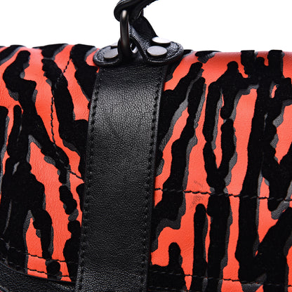 Proenza Schouler Lambskin Velvet Medium Woodgrain PS1 Satchel Black Crimson 10 of 11