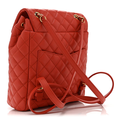 Chanel Lambskin Quilted Small Urban Spirit Backpack Red 3 of 10