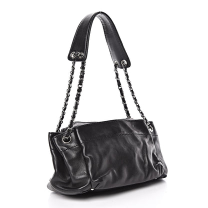 Chanel Lambskin Lax Accordion Hobo Black 3 of 17