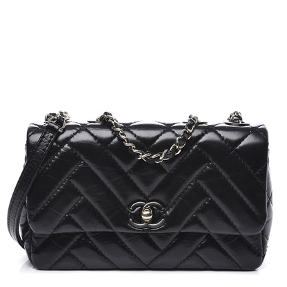 Chanel Shiny Lambskin Quilted Small Montcoco Flap Black 1 of 10