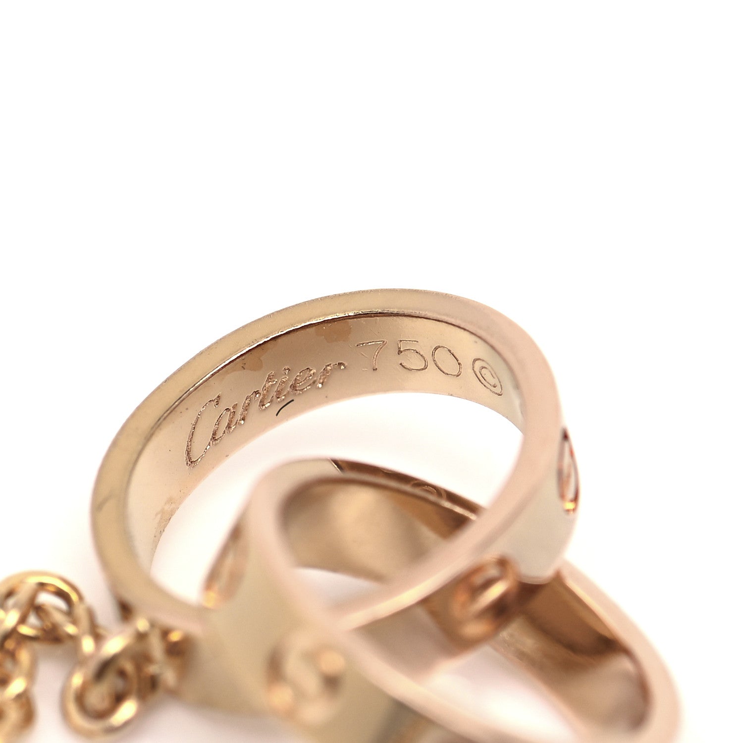 Cartier 18K Yellow Gold Interlocking LOVE Necklace 6 of 8