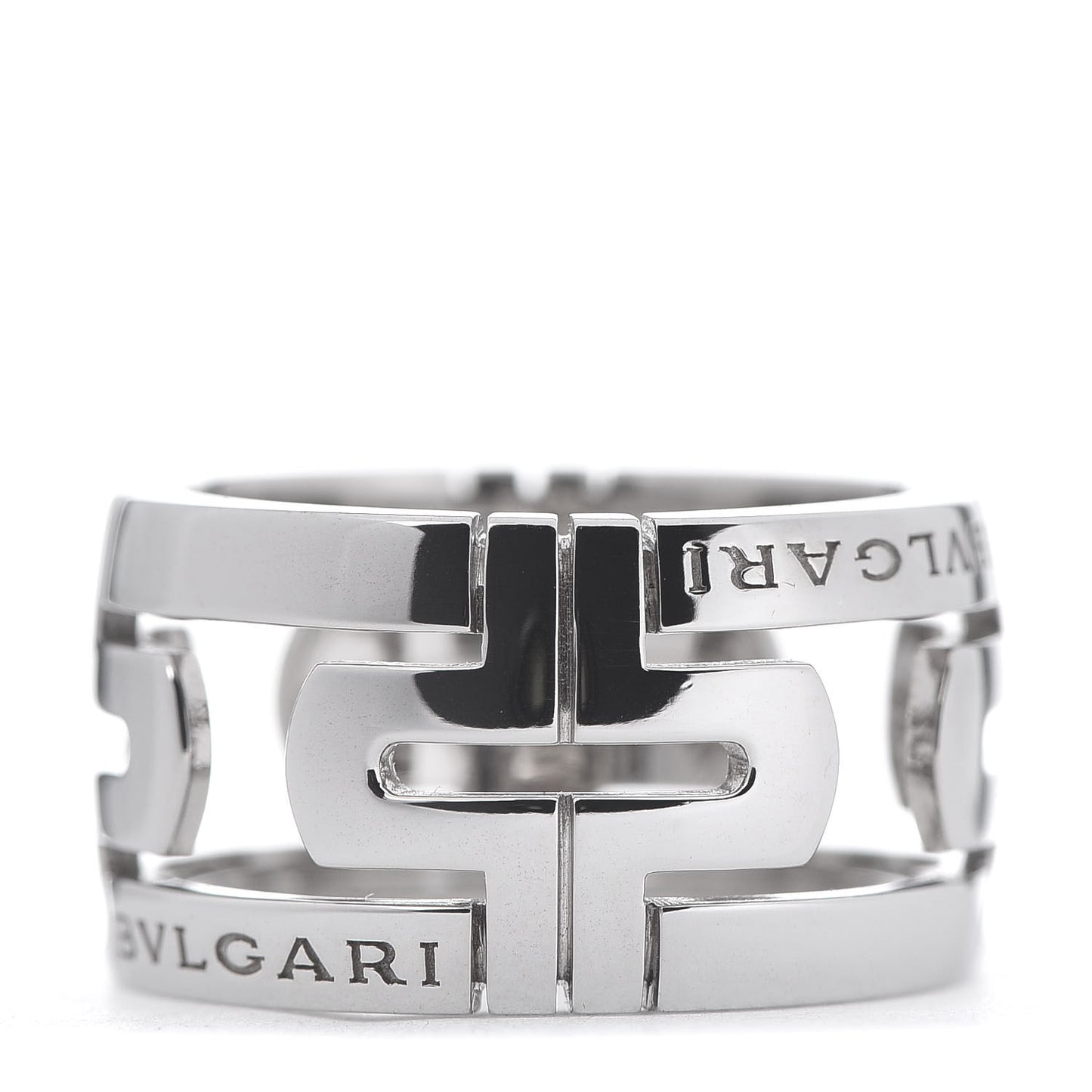 18K White Gold Wide Parentesi Band Ring 52 6