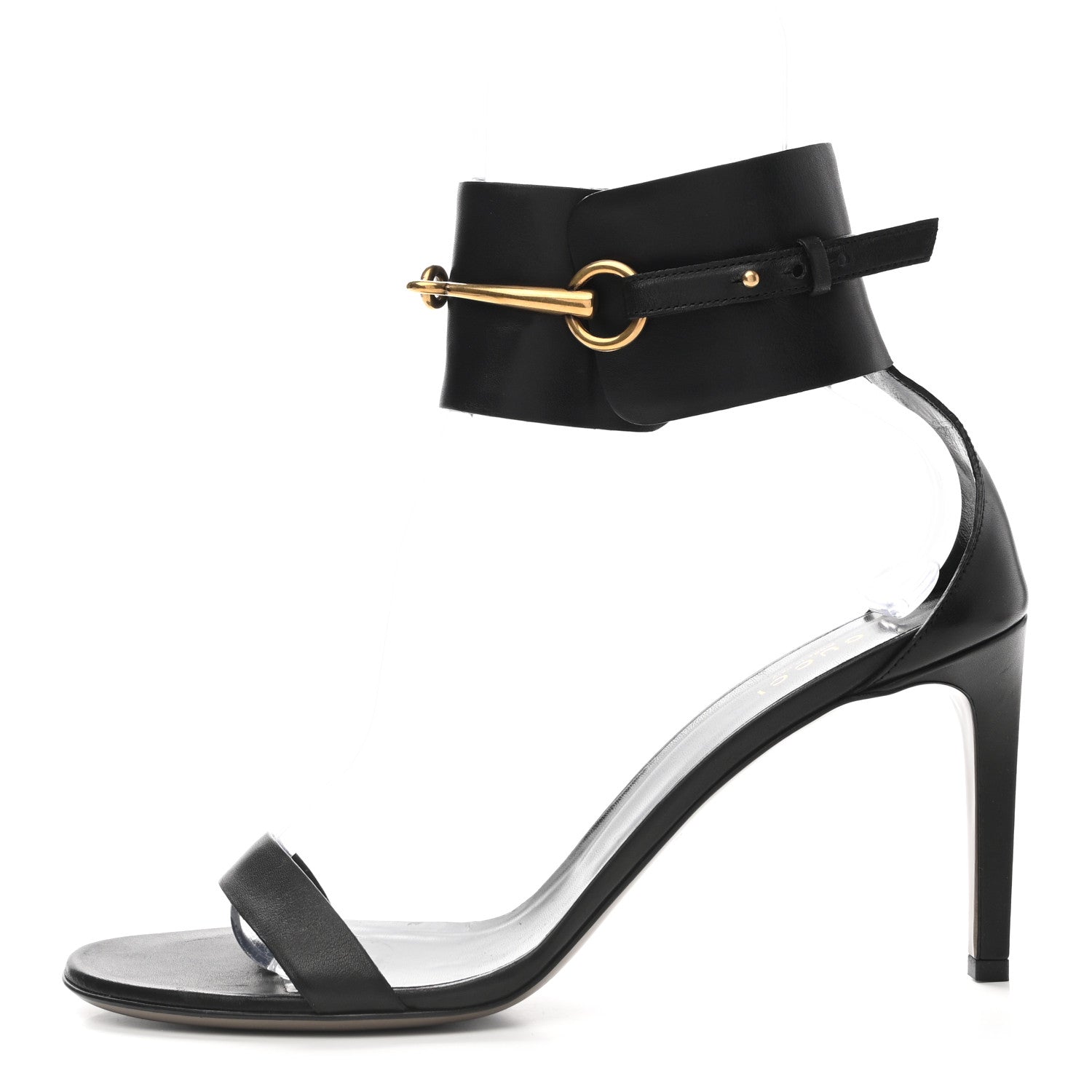 Gucci Calfskin Ursula Ankle Wrap Sandals 41 Black 1 of 8
