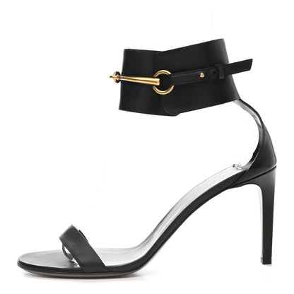 Gucci Calfskin Ursula Ankle Wrap Sandals 41 Black 1 of 8