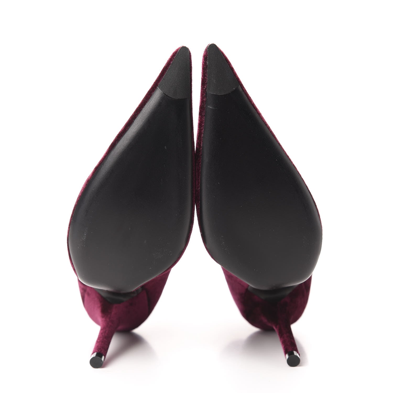 Balenciaga Velvet Extreme Pointed Toe Knife Booties 36 Rouge Prune 6 of 8