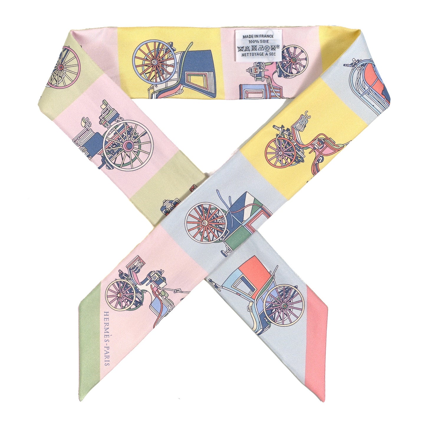Silk Les Voitures Exquises Twilly Rose Pale Jaune Pale