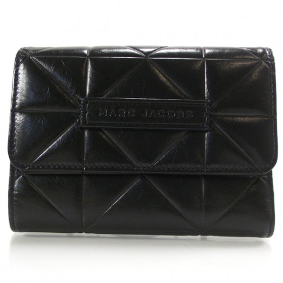 Marc Jacobs Leather Patchwork Medium Wallet Black 1 of 9