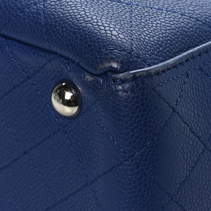Chanel Grained Calfskin CC Pocket Tote Navy Blue 9 of 11