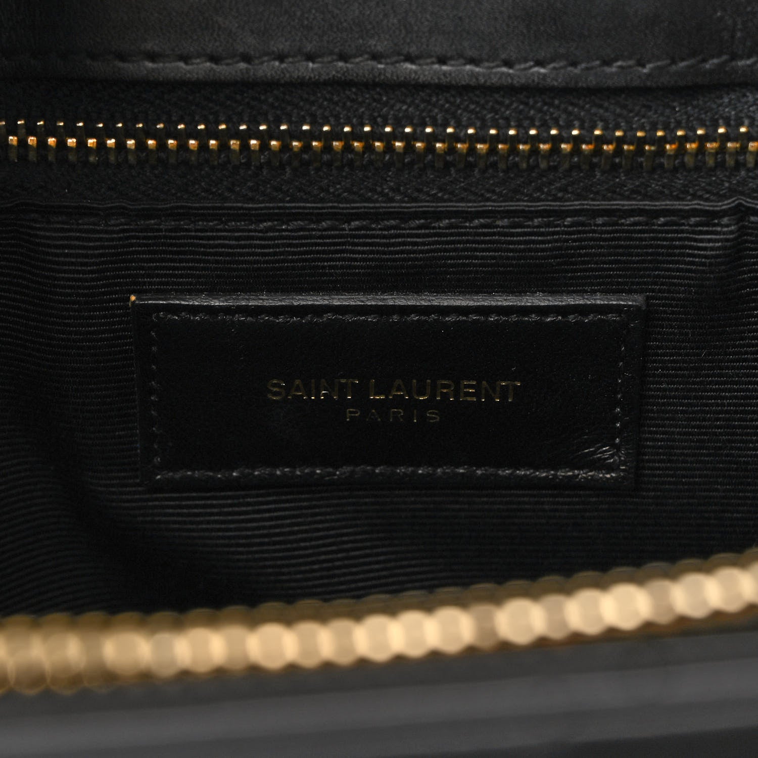 Saint Laurent Lambskin Matelasse Chevron Monogram Shopping Bag Black 7 of 11