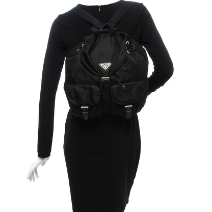 Prada Nylon Vela Medium Backpack Black 2 of 7