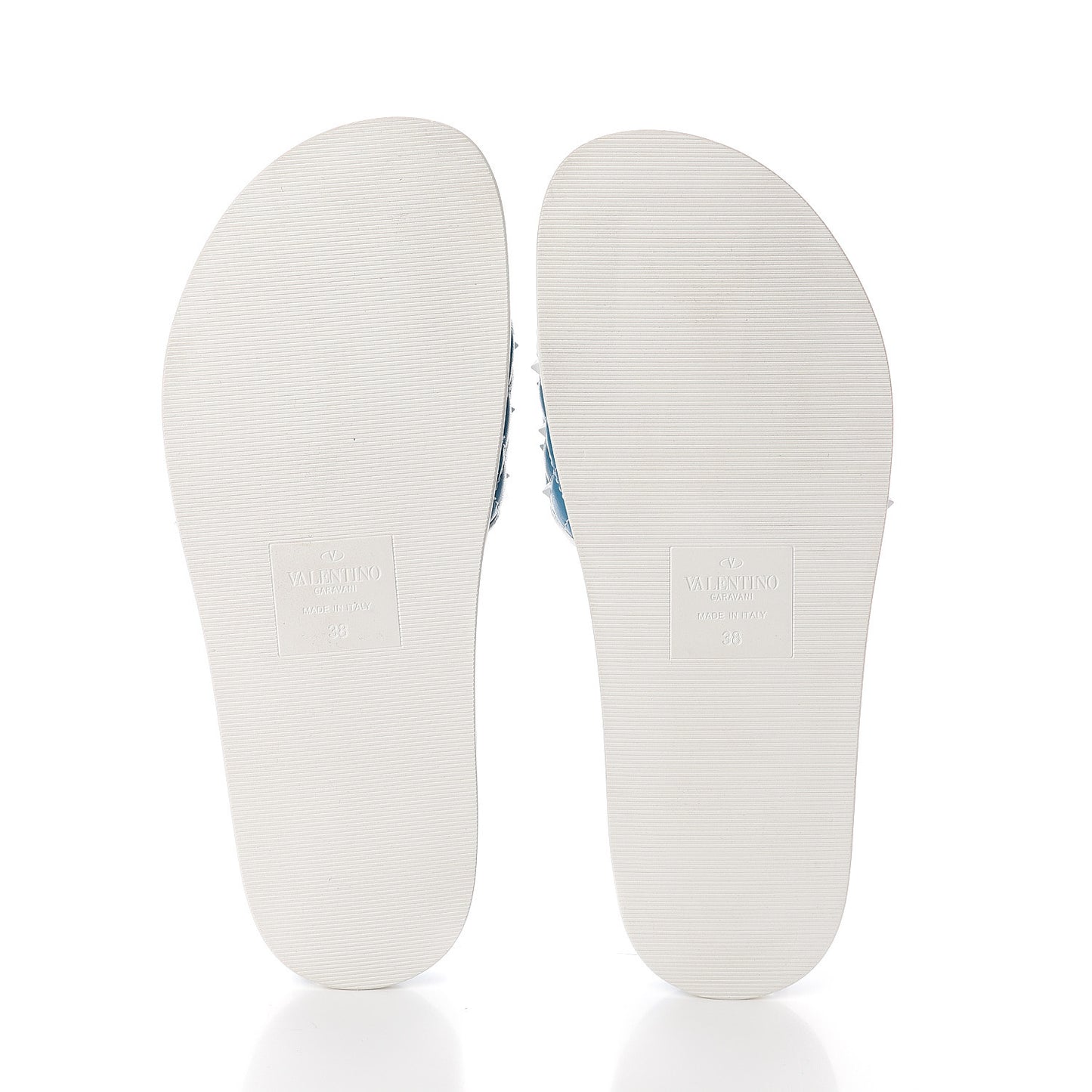 Nappa Free Rockstud Spike Pool Slide Sandals 38 Cerulean