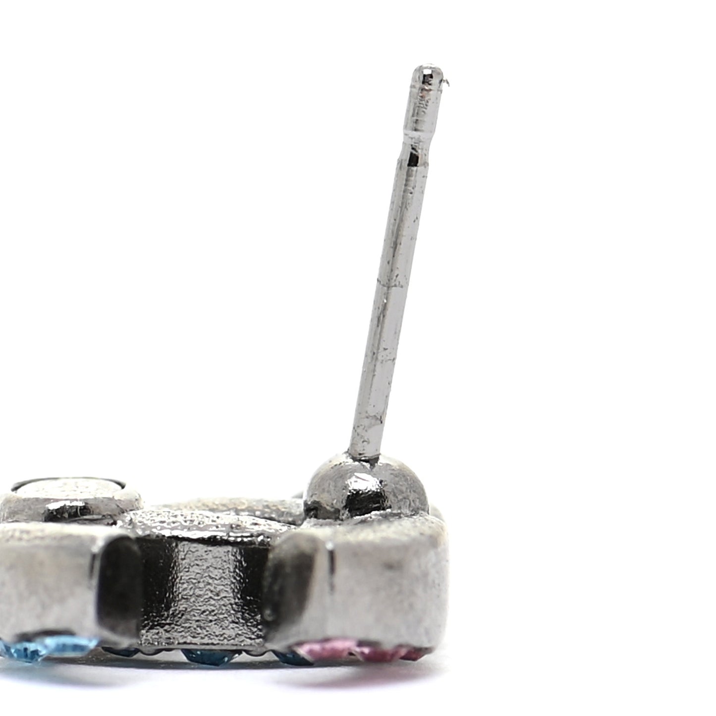 Ruthenium Crystal CC Earrings Multicolor
