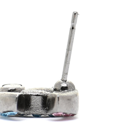 Chanel Ruthenium Crystal CC Earrings Multicolor 4 of 6
