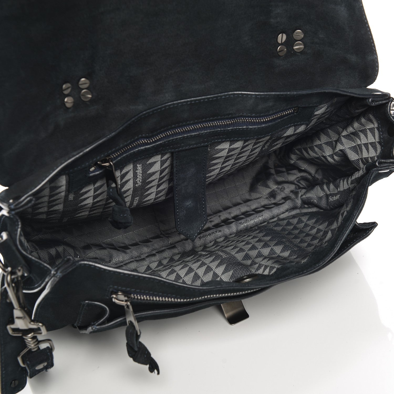 Proenza Schouler Suede Fringe Medium PS1 Satchel Navy 5 of 7