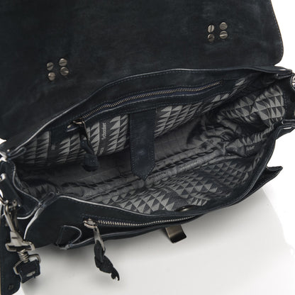 Proenza Schouler Suede Fringe Medium PS1 Satchel Navy 5 of 7