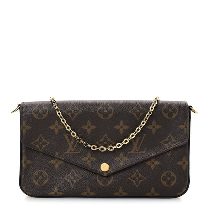 Louis Vuitton Monogram Pochette Felicie Chain Wallet Fuchsia 1 of 11