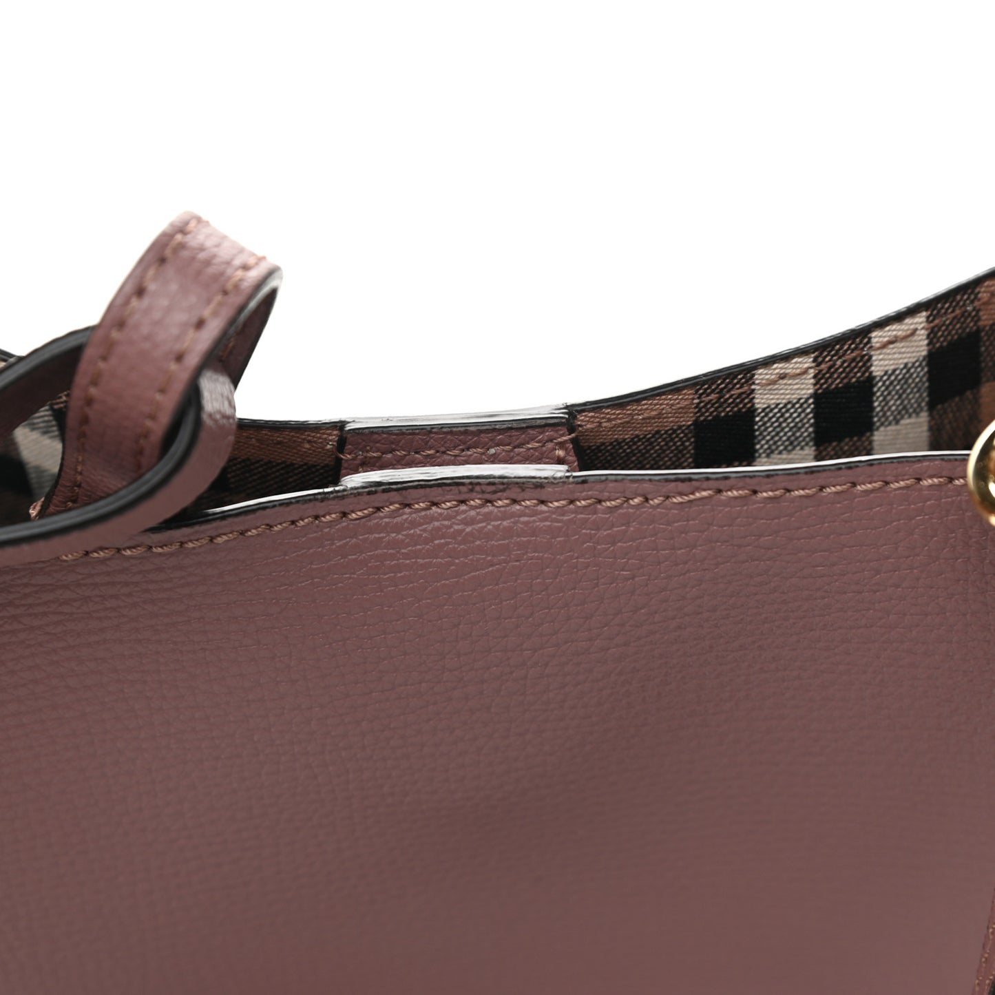 Haymarket Check Colours Small Lorne Bucket Crossbody Light Elderberry