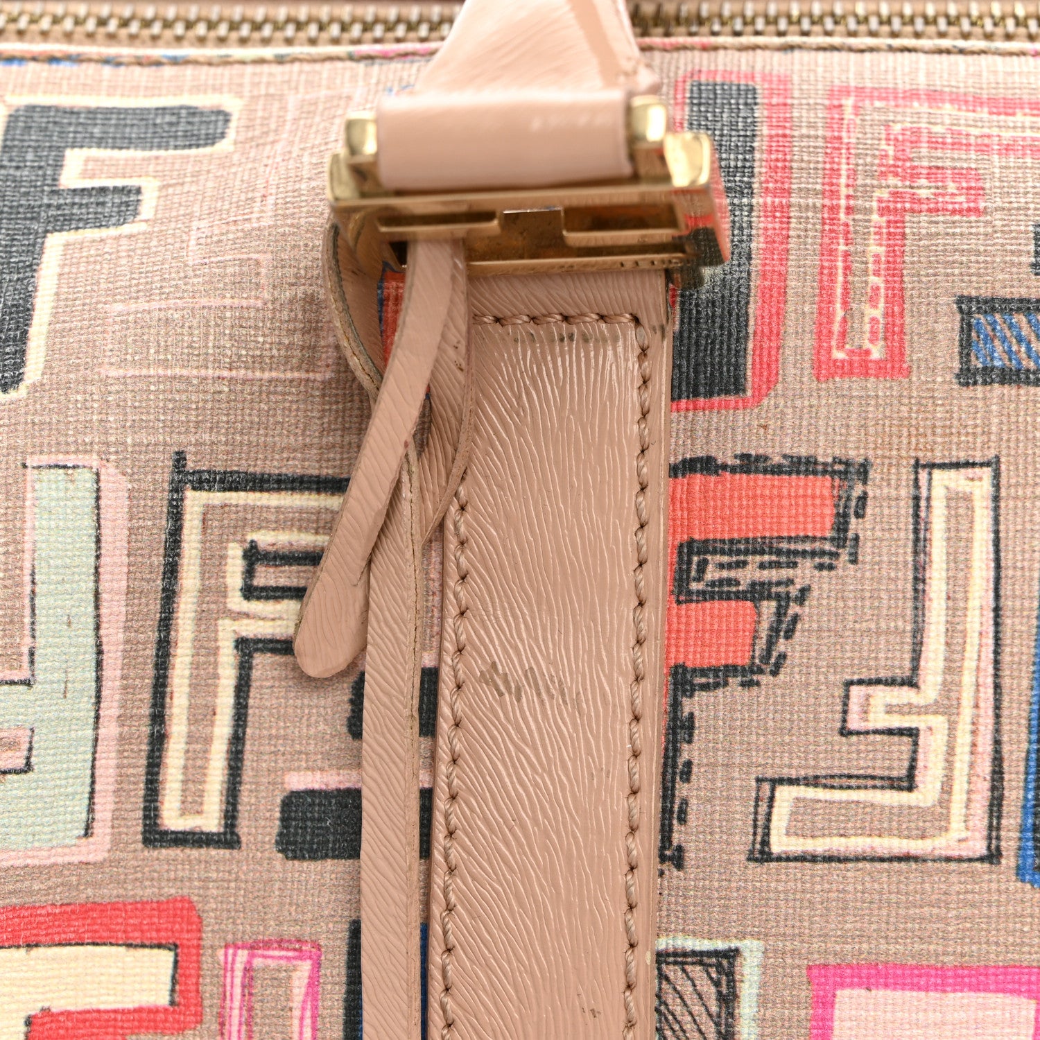 Fendi Zucca Spalmati Vitello FF Multicolor Forever Boston Multicolor Beige 11 of 11