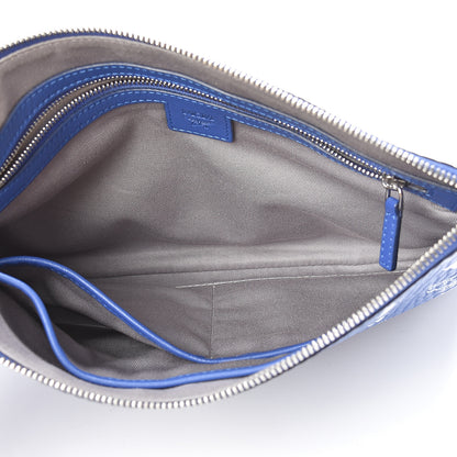 MCM Visetos Wristlet Zip Pouch Blue 5 of 8