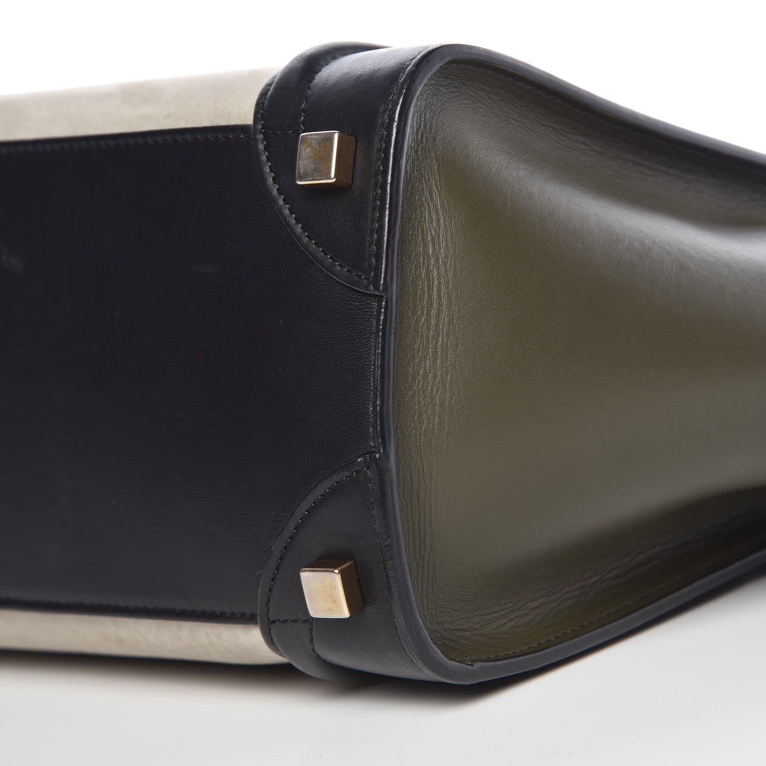 Celine Nubuck Smooth Calfskin Micro Tri-Color Luggage Olive 12 of 12