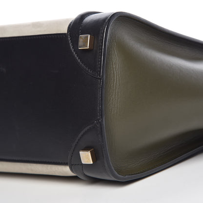 Celine Nubuck Smooth Calfskin Micro Tri-Color Luggage Olive 12 of 12