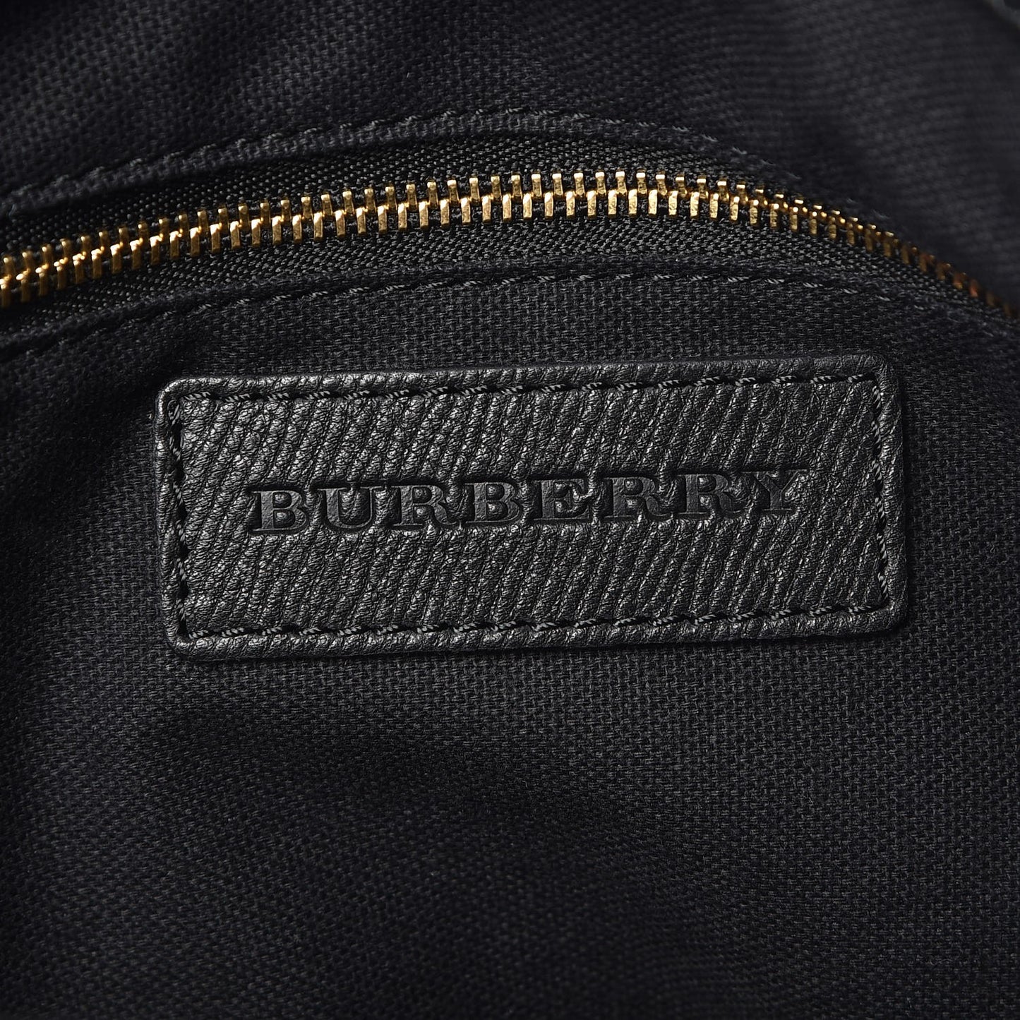 Grainy Calfskin House Check Small Canterbury Black