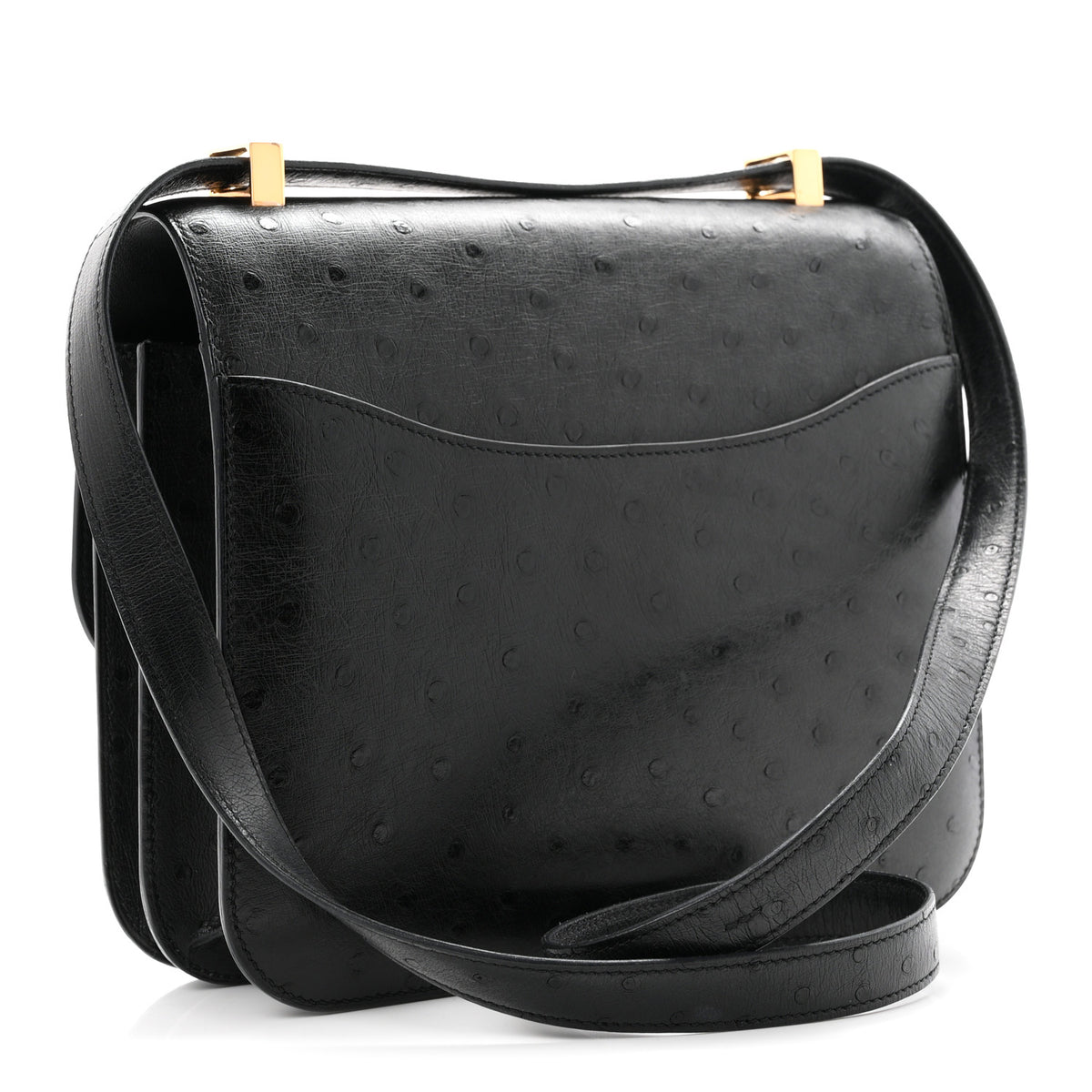 Hermes Ostrich Constance 24 Black 3 of 11