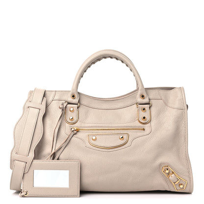 Balenciaga Chevre Gold Hardware Metallic Edge City Beige Tapioca 1 of 9