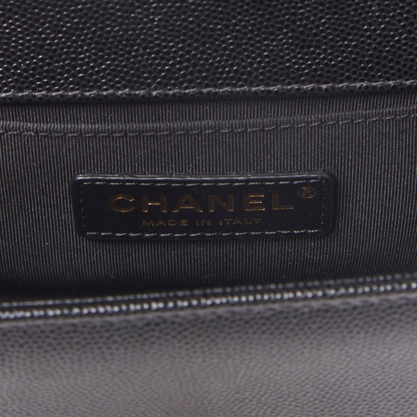 Caviar Quilted Small Boy Flap Black