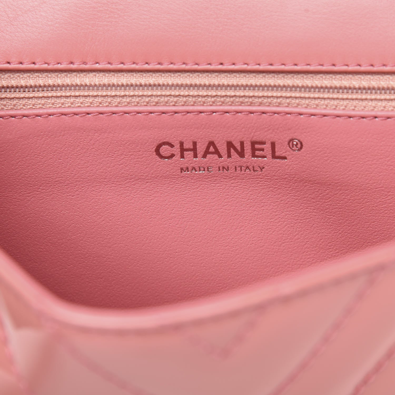 Chanel Patent Chevron Quilted Medium Single Flap Pink 6 of 11