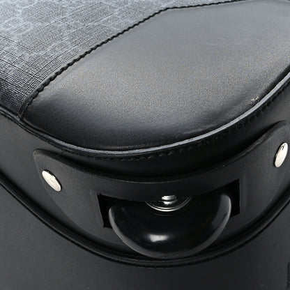 Gucci Soft GG Supreme Monogram Web Carry On Duffle With Wheels Black Grey 9 of 11