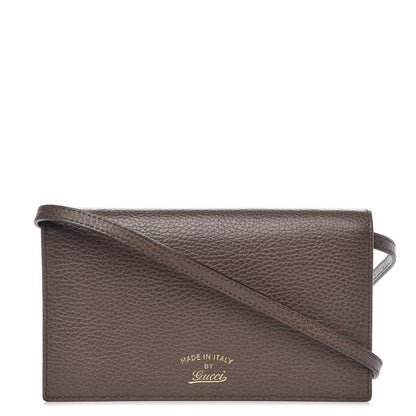 Gucci Dollar Calfskin Bi-Color Mini Swing Wallet Bag Grey Field Soft Pink 1 of 9