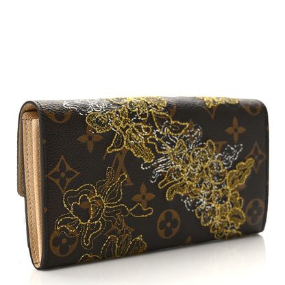 Louis Vuitton Monogram Dentelle Sarah Wallet Gold 3 of 9