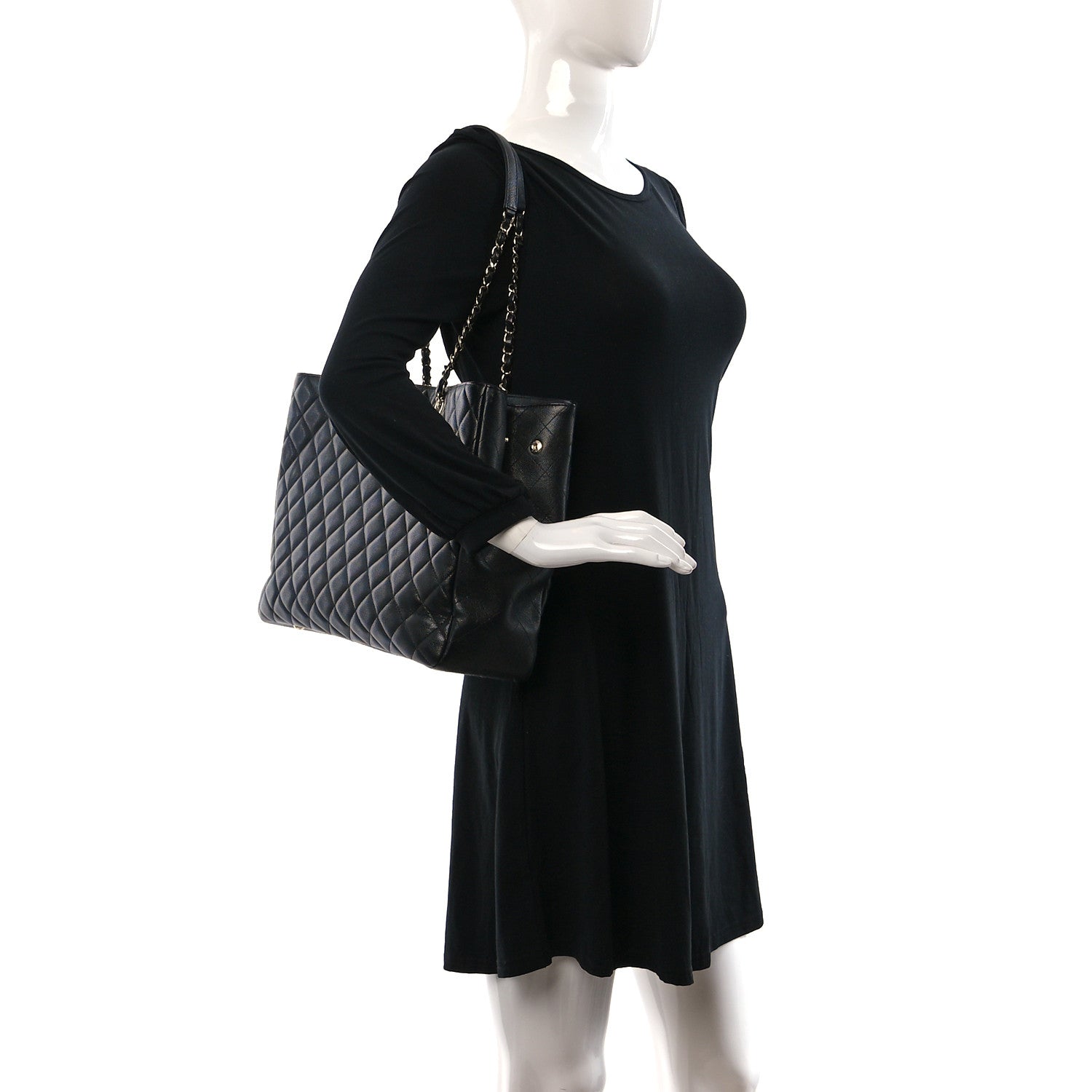 Chanel Caviar Quilted Large Shopping Tote Black 2 of 12