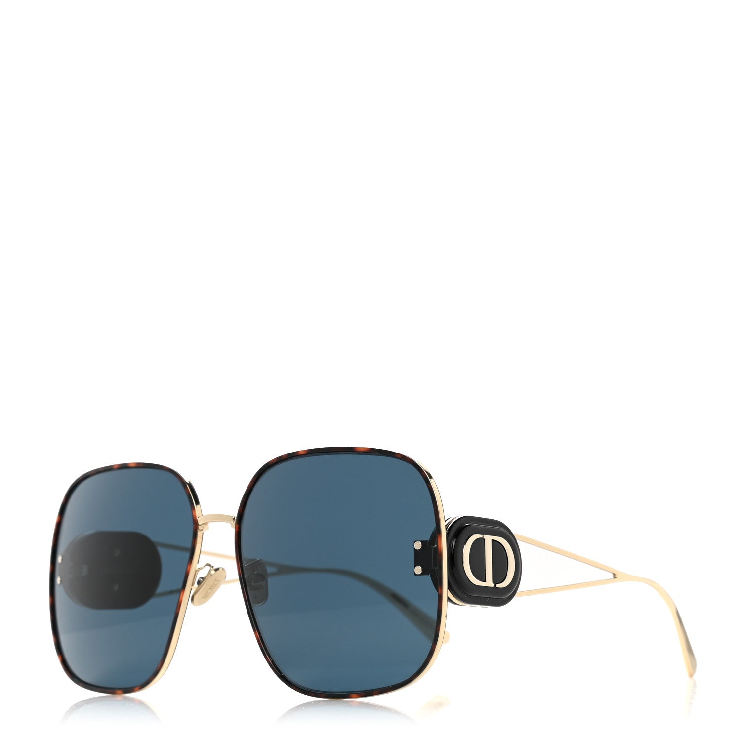 Christian Dior Square Bobby Sunglasses Tortoise Blue 1 of 7